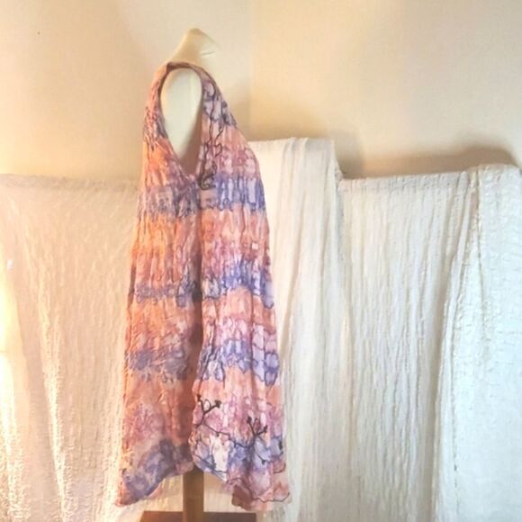 Sante Classics Tie Dye Swim Cover Up Dress One Size - Picture 3 of 10